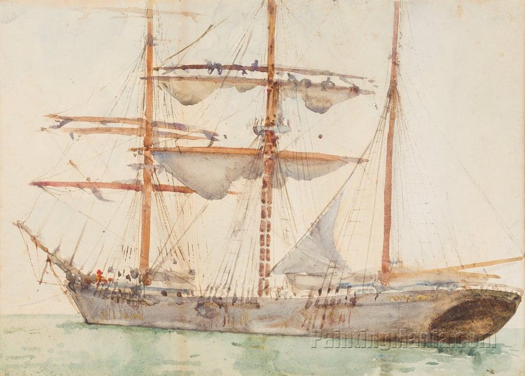 Barque at Anchor