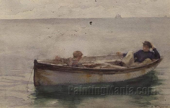 Two Boys in a Rowing Boat