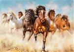 The Eight Galloping Horses (Wild Horses Running Dust)