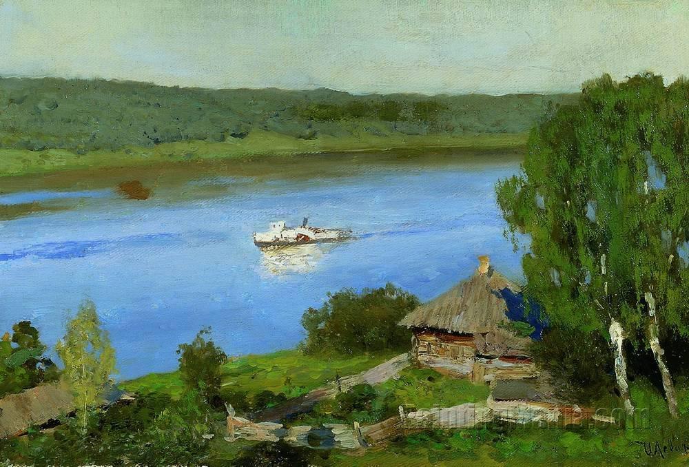 Landscape with a Steamboat