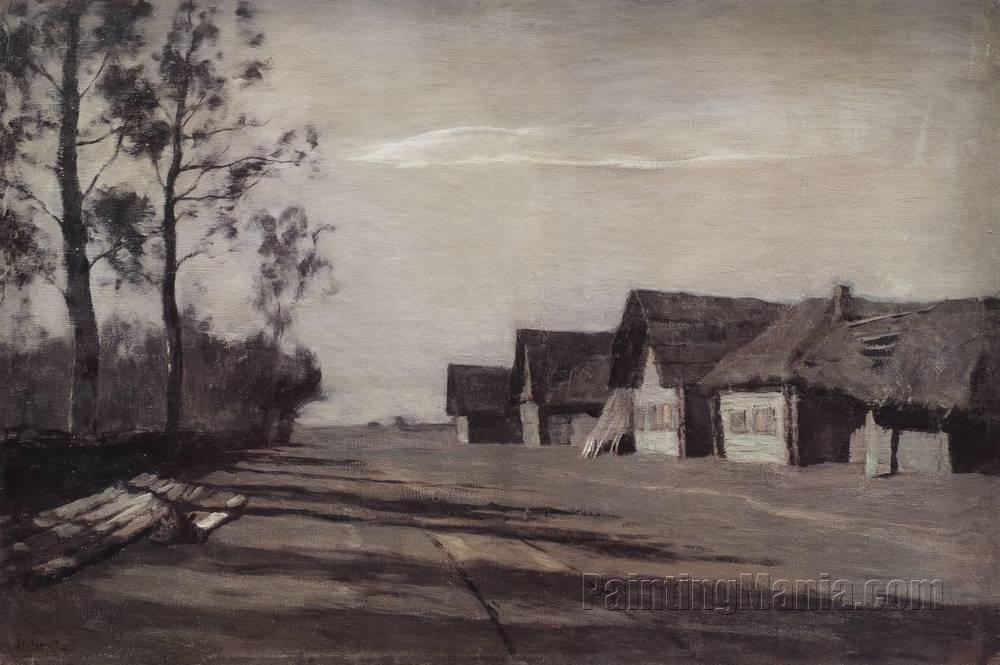 Moonlit Night. A Village 1897