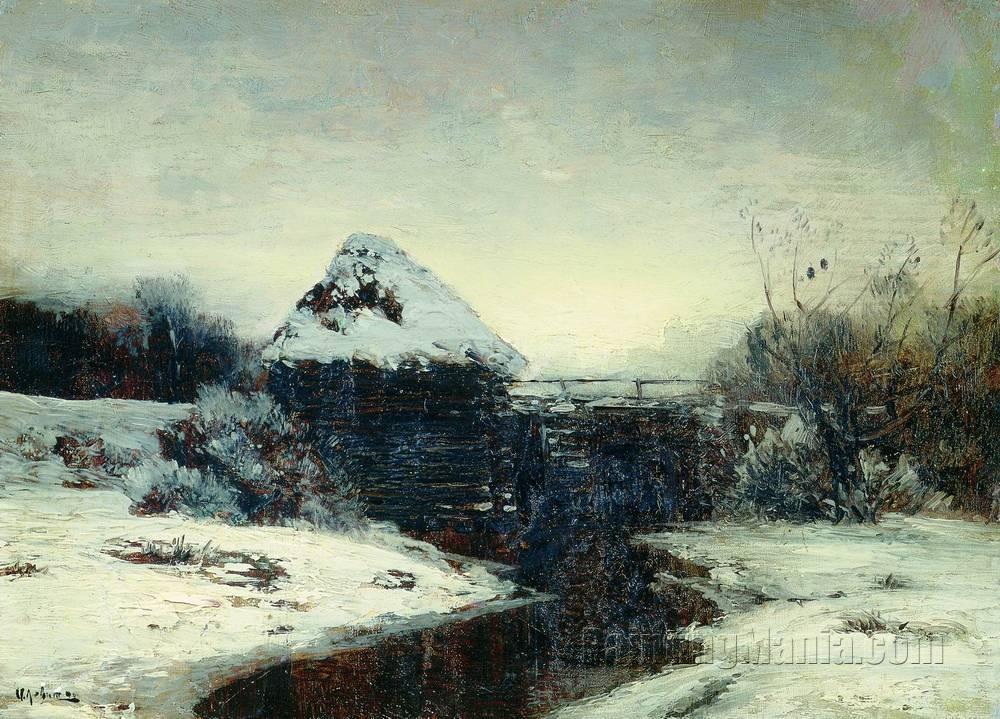 Winter Landscape with Mill