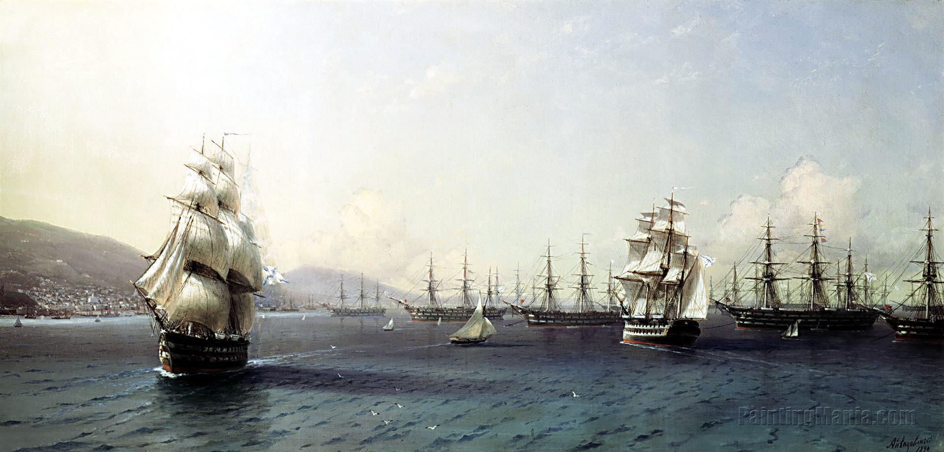 Black Sea Fleet in the Bay of Feodosia, just before the Crimean War