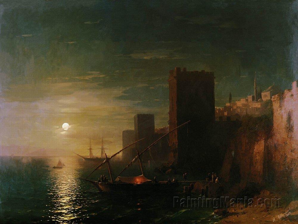 Lunar Night in the Constantinople