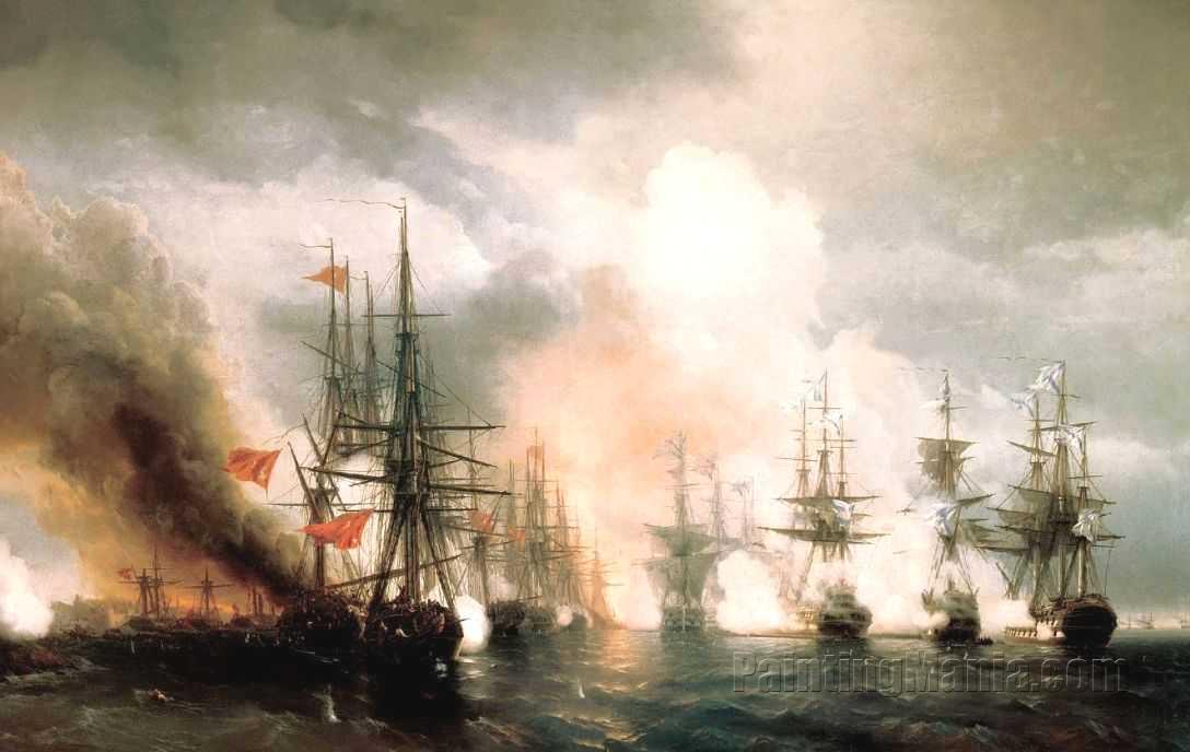 Russian-Turkish Sea Battle of Sinop on 18th November 1853