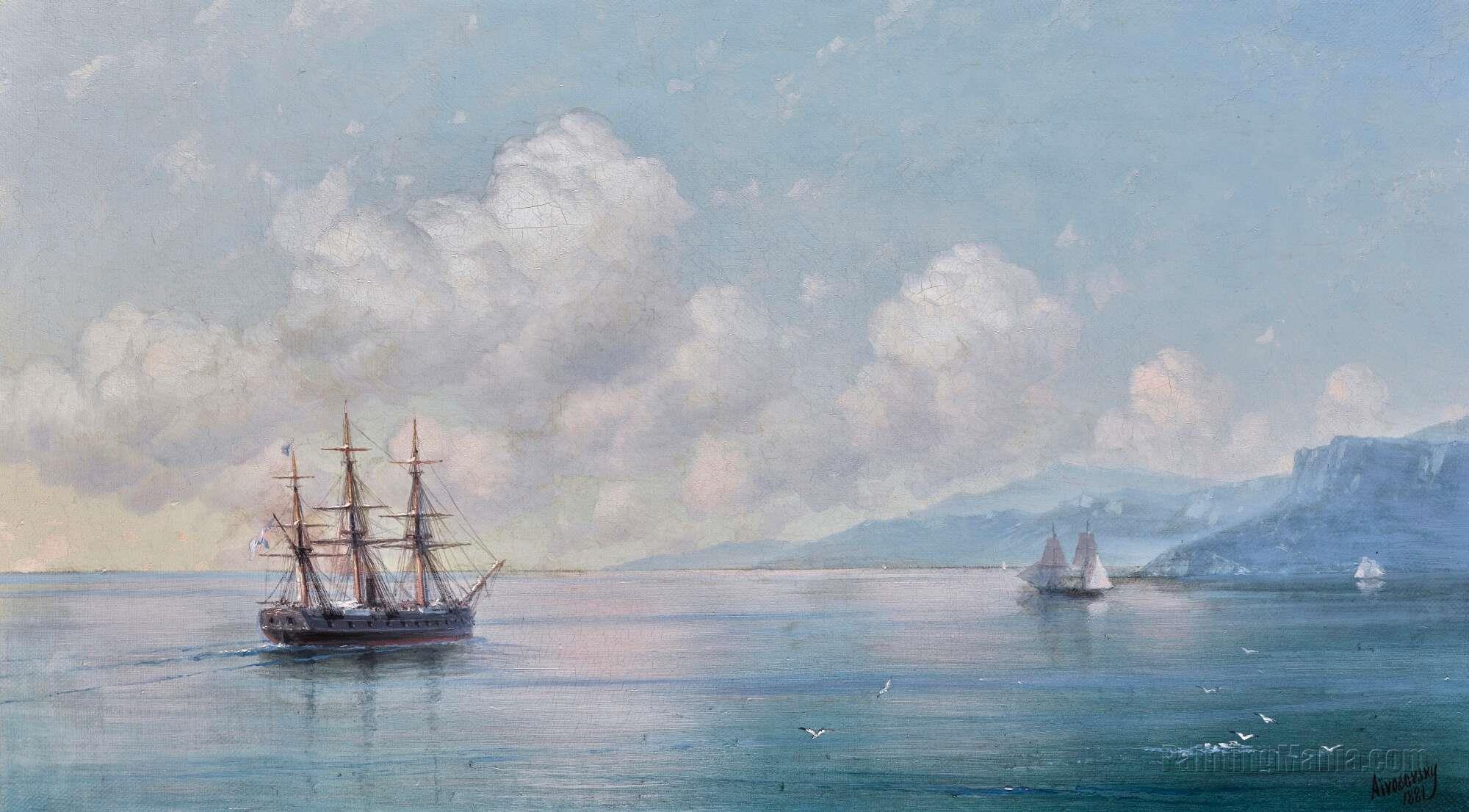 Ship off the Crimean Coast