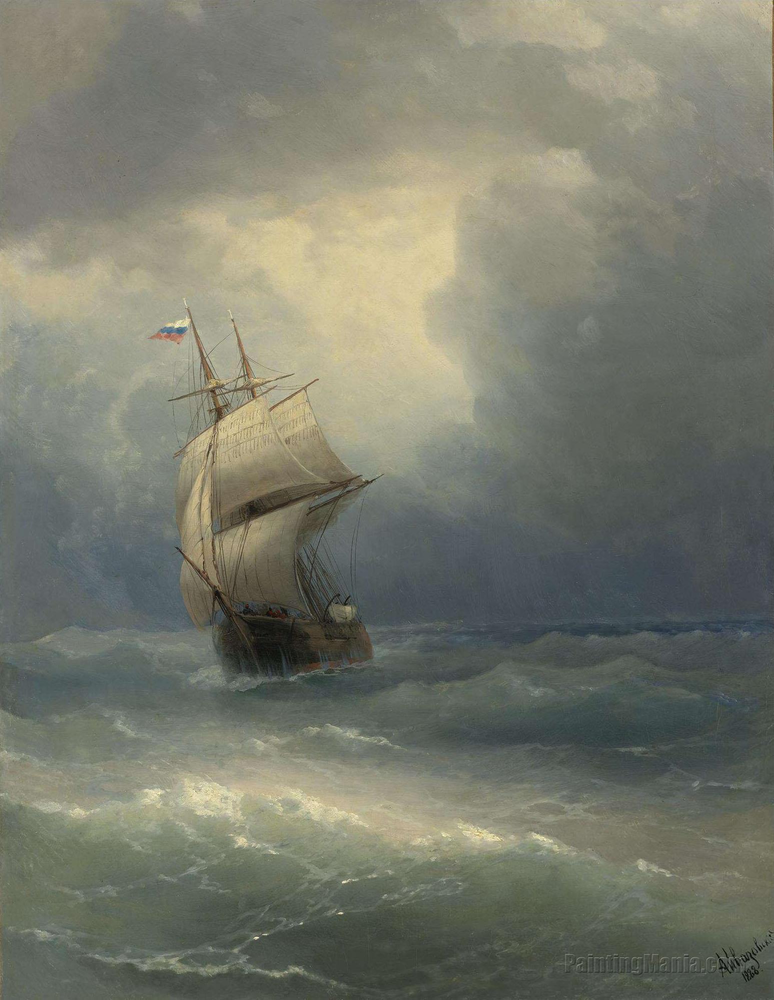 Ship at Sea 1888