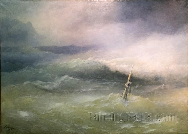 Storm on the Azov Sea in April 1886