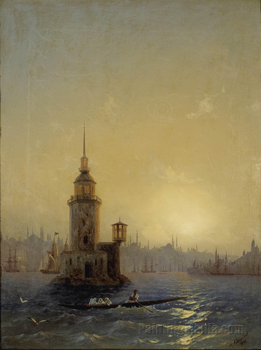 View of Leandrovsk Tower in Constantinople