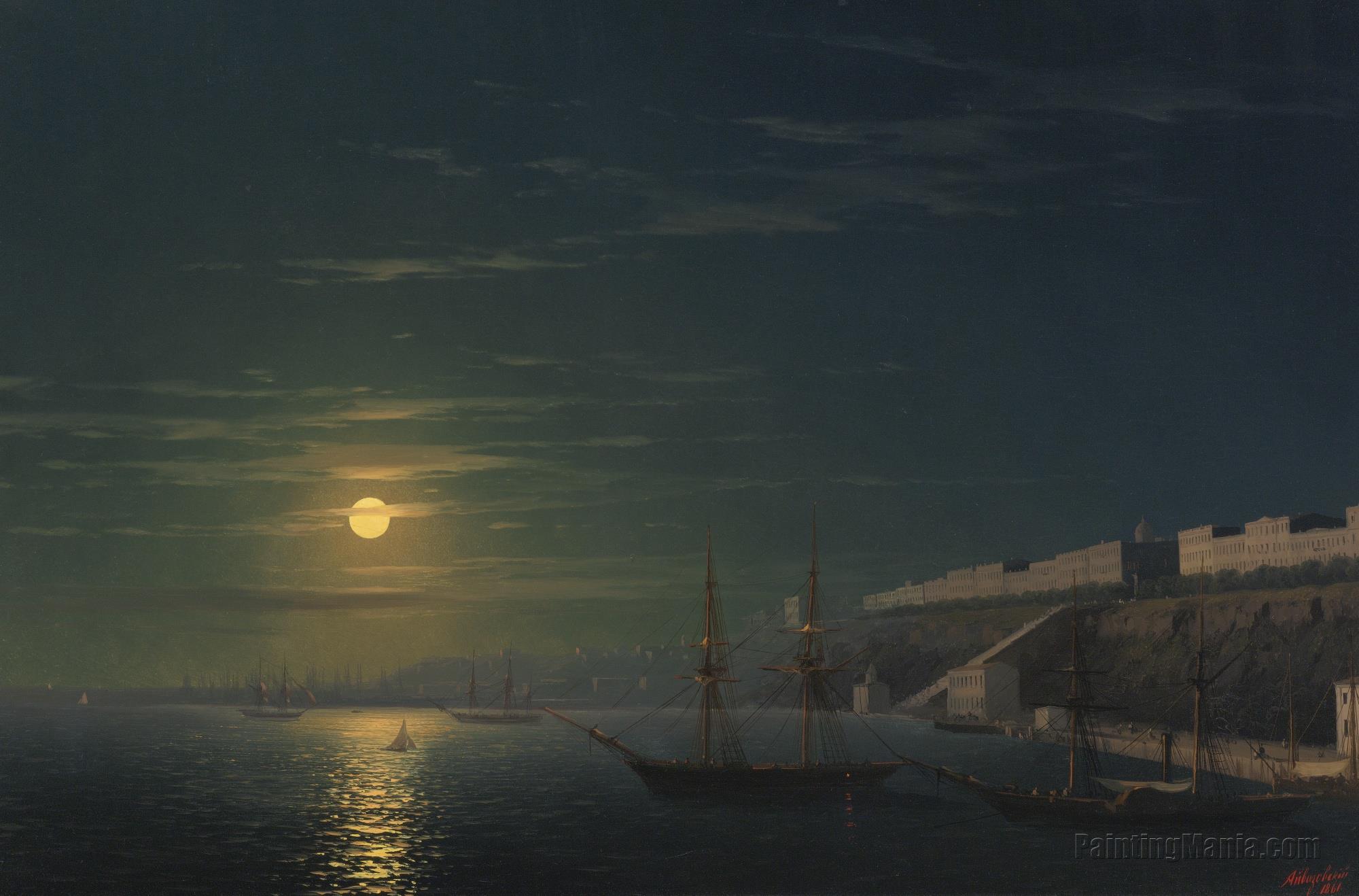 View of Odessa on a Moonlit Night