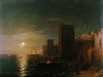 Lunar Night in the Constantinople