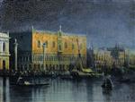 Palace Rains in Venice by Moonlight