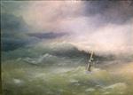Storm on the Azov Sea in April 1886