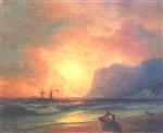 The Sunset on Sea 1866