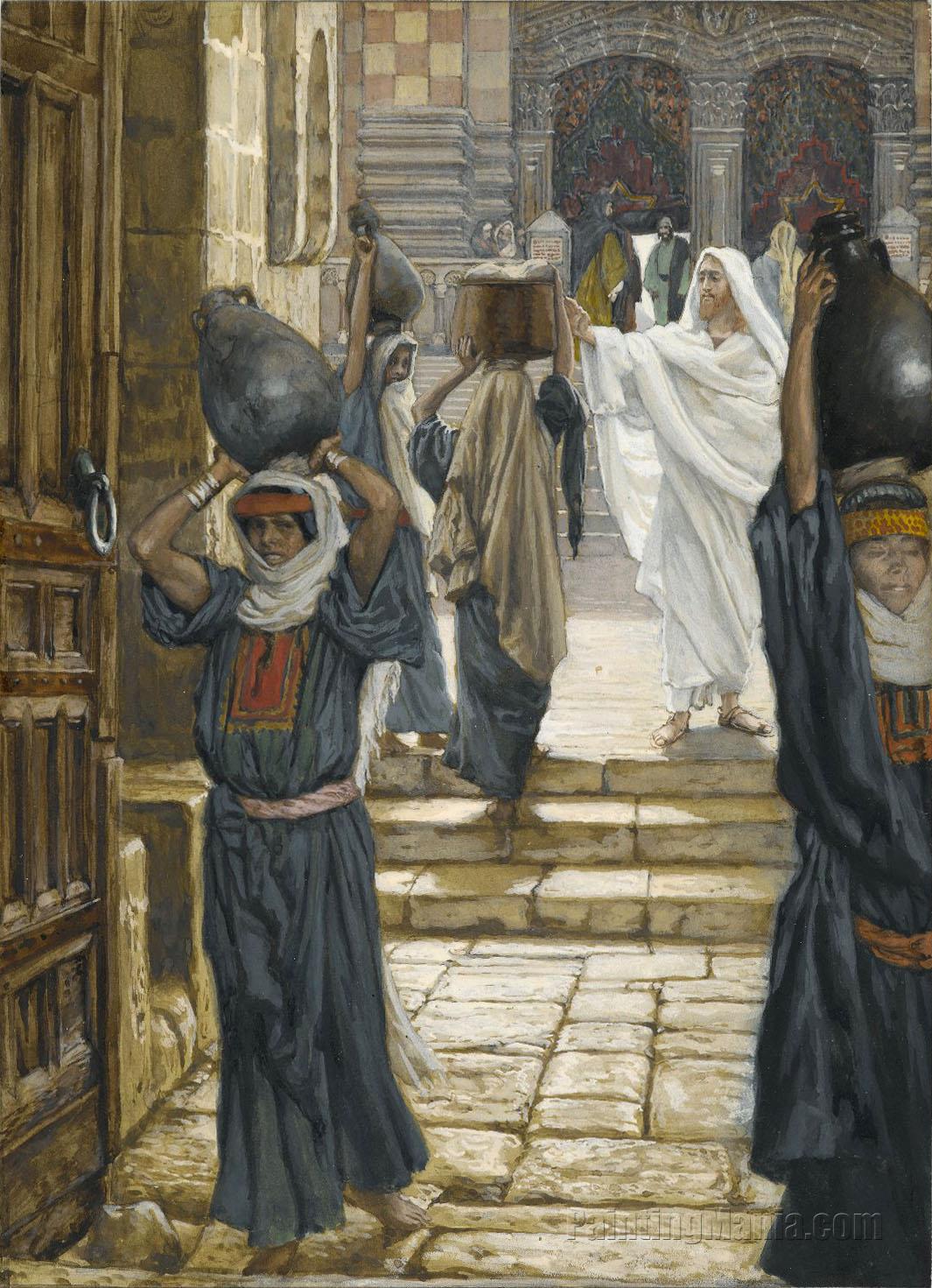 Jesus Forbids the Carrying of Loads in the Forecourt of the Temple