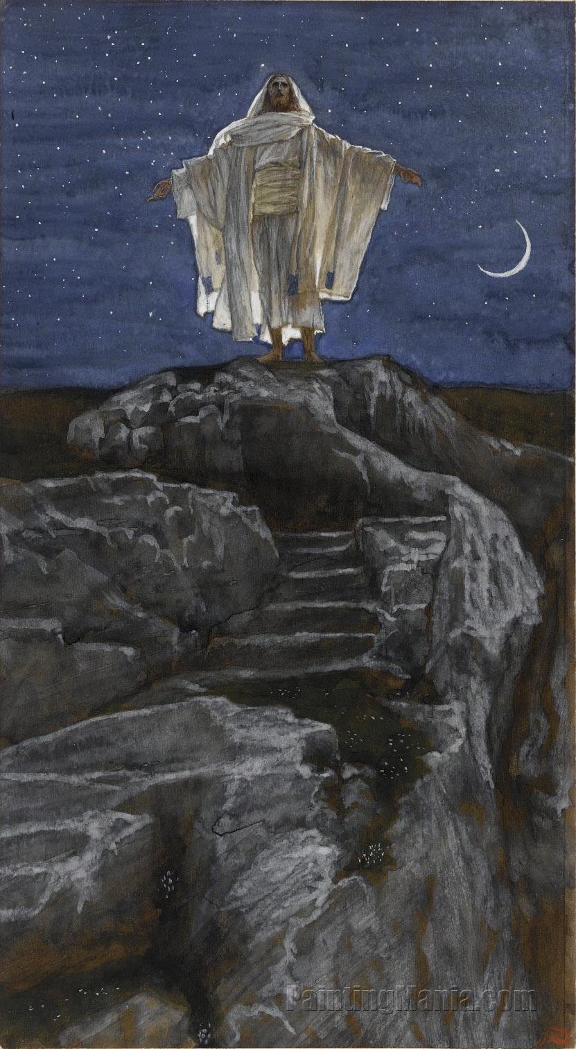 Jesus Goes Up Alone onto a Mountain to Pray