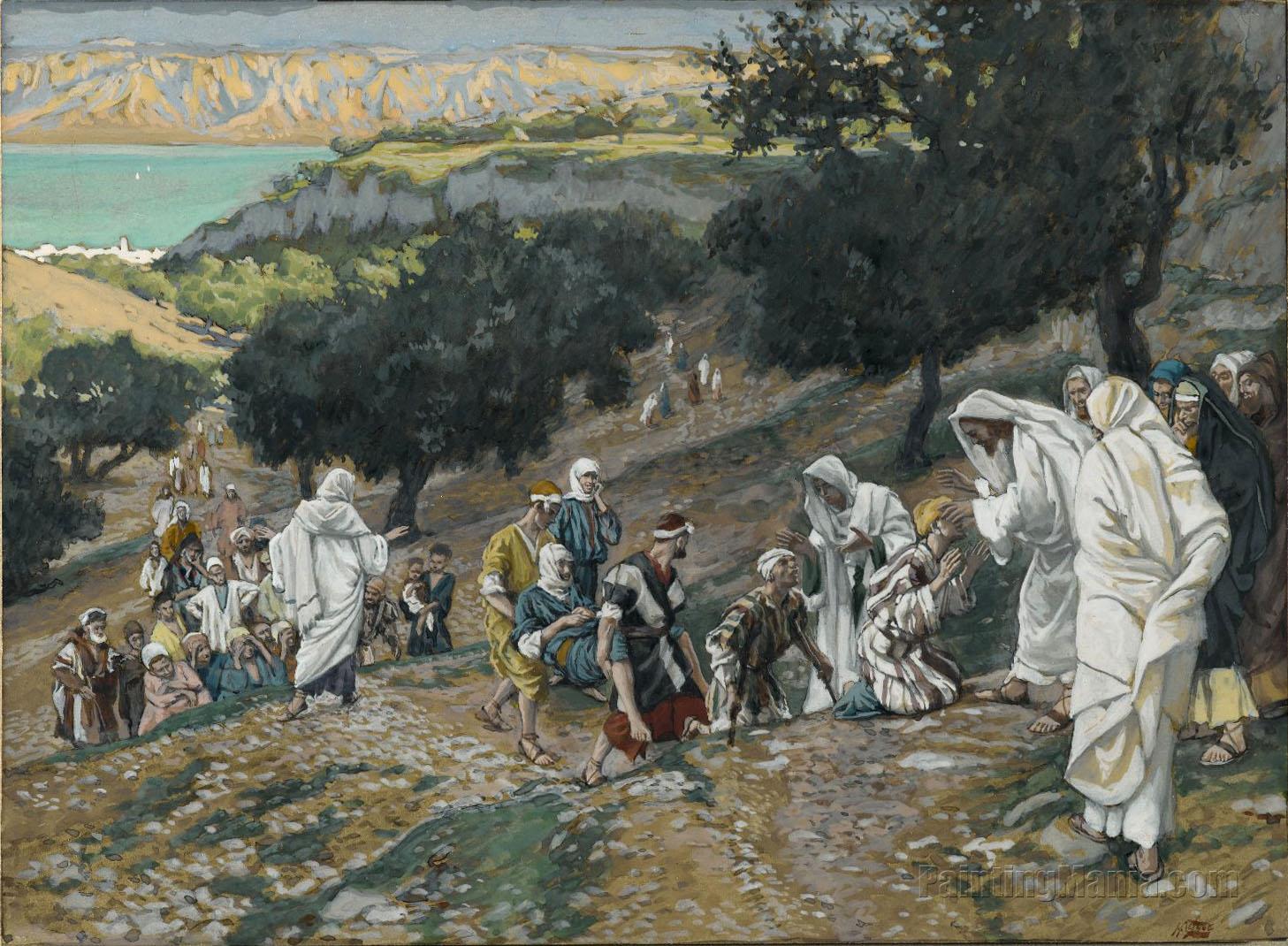 Jesus Heals the Blind and Lame on the Mountain