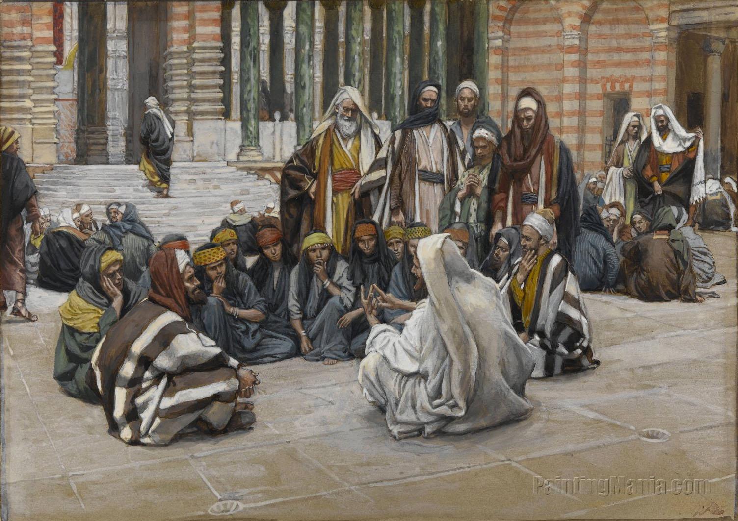 Jesus Speaks Near the Treasury