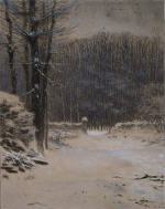 Entrance to the Forest at Barbizon in Winter