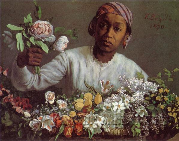 African Woman with Peonies 1870
