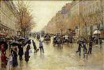 Boulevard Poissonniere in the Rain