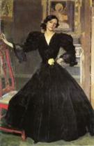 Clotilde in a Black Dress