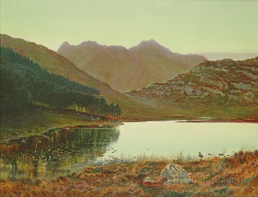Blea Tarn at First Light, Langdale Pikes in the Distance