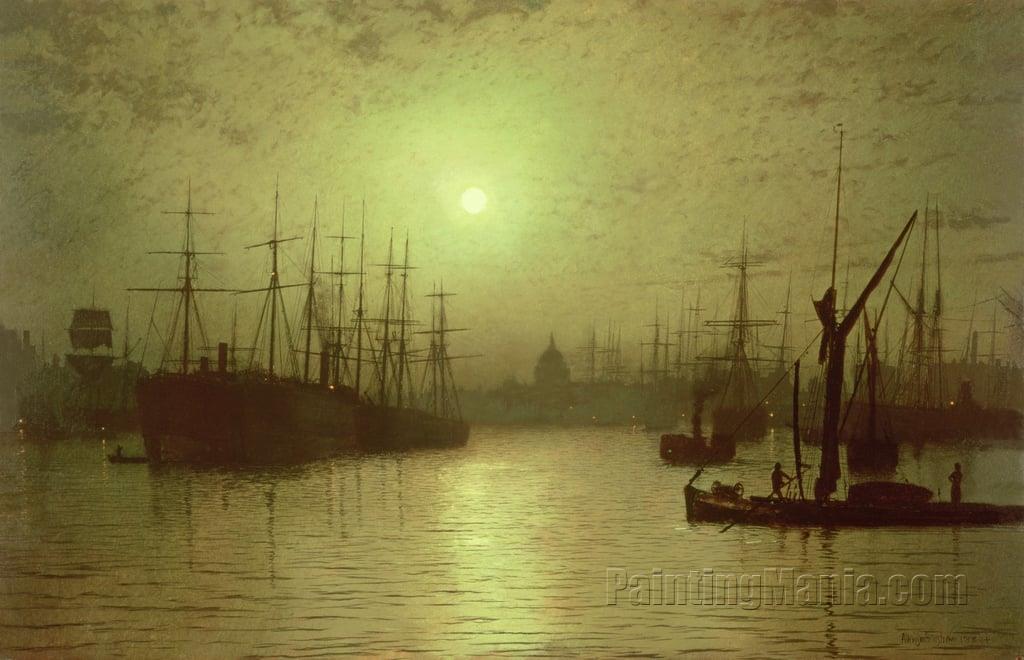 Nightfall Down the Thames