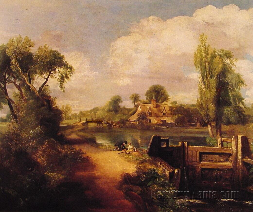 Landscape: Boys Fishing