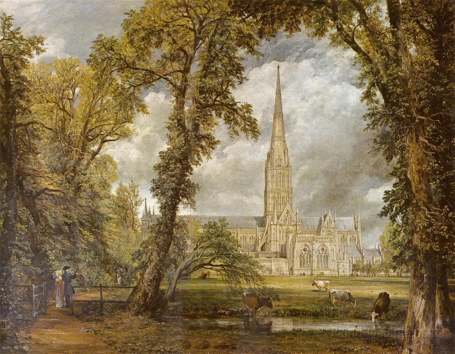 View of Salisbury Cathedral from the Bishop's Grounds