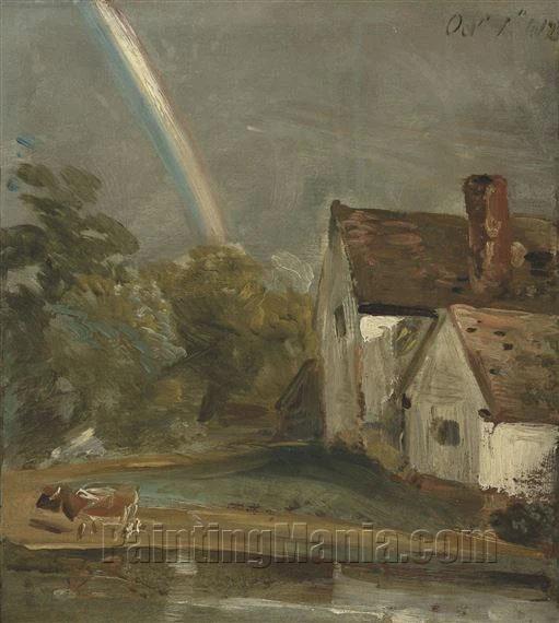 Willy Lott's Cottage with a Rainbow