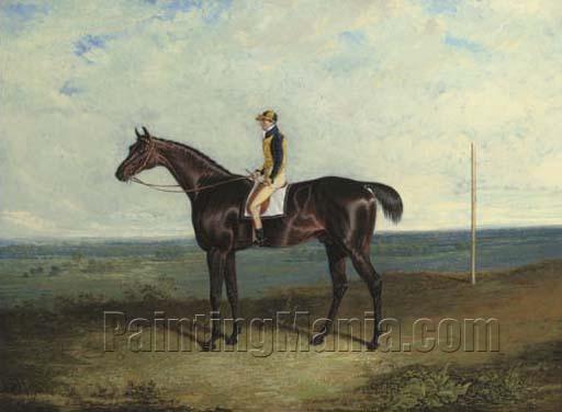 "Dr. Syntax", A Brown Racehorse with Robert Johnson up, in an Extensive Landscape 1823