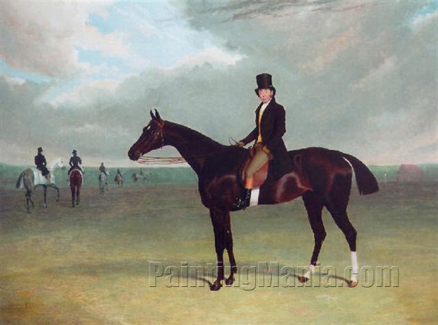 The Marquess of Exeter's "Galata" with her trainer Job Marson up