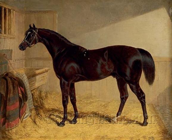 "Touchstone", winner of the 1834 St. Leger, in a stable