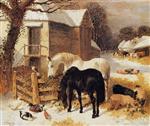 The Barnyard in Winter 1858