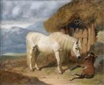 A Mare and Foal by a Bothy