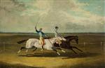 Two Racehorses - 'Grey Momus' and 'Caravan' - Racing