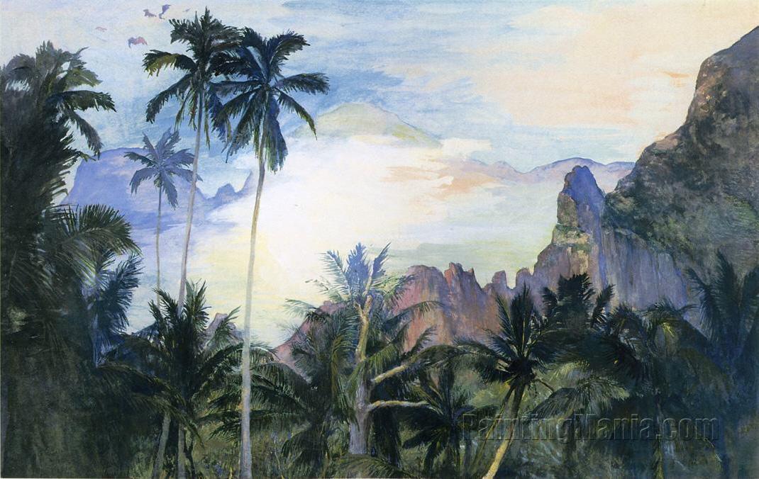 The End of Cook's Bay, Island of Moorea, Society Islands. 1891, Dawn