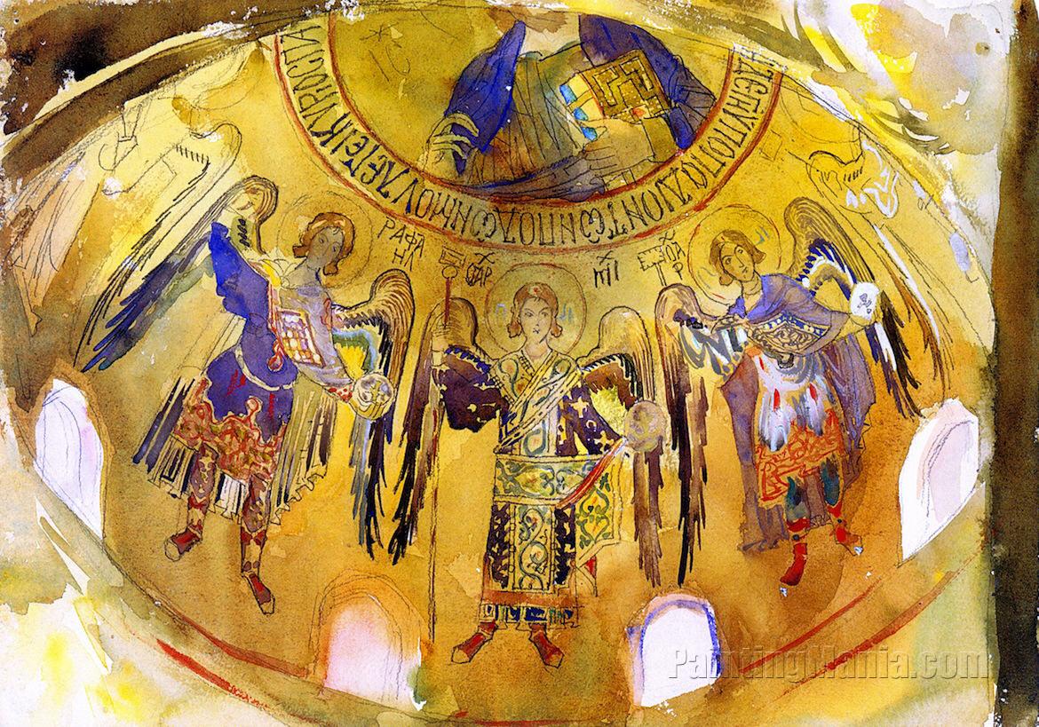 Angels, Mosaic, Palatine Chapel, Palermo