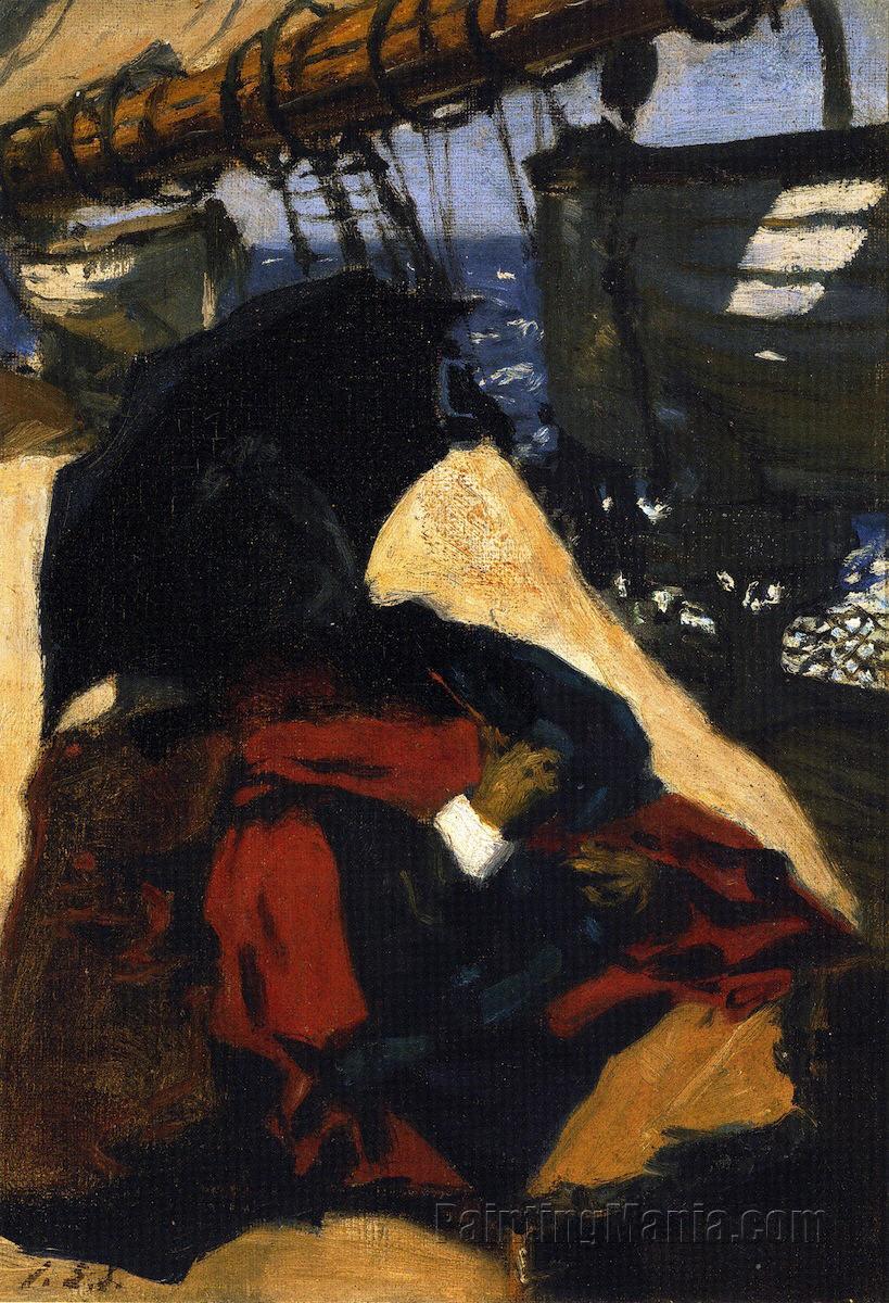 The Artist's Mother Aboard Ship