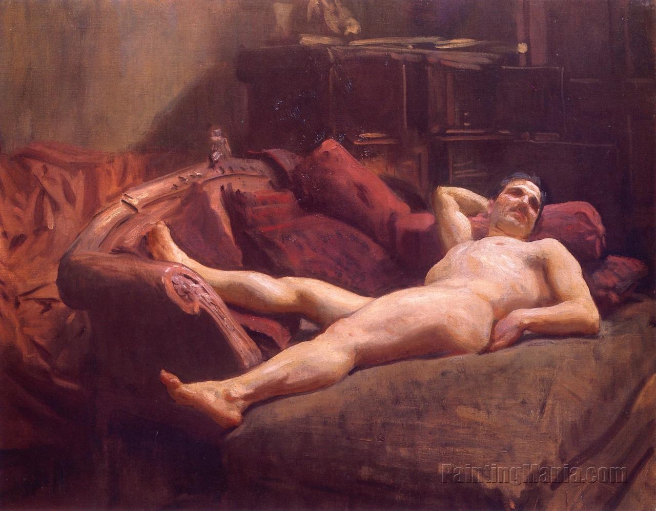 A Male Model Resting