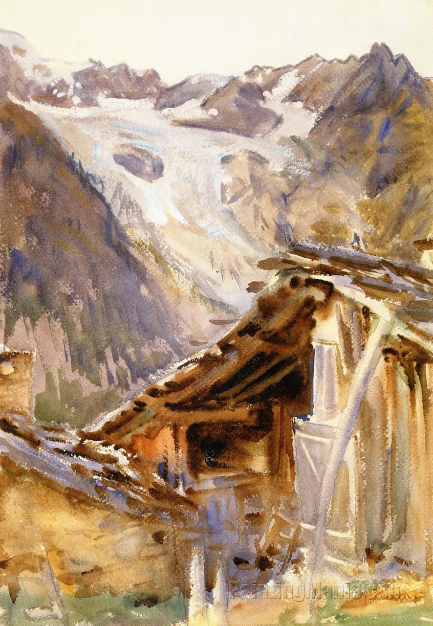 A Mountain Hut, Brenva Glacier