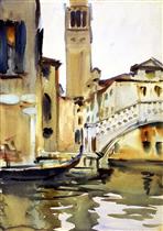 Bridge and Campanile. Venice