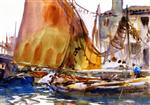 Drying Sails (Venetian Fishing Boats)