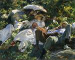 Group with Parasols (A Siesta)