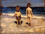 Two Boys on a Beach, Naples (Innocents Abroad or Little Boys, Naples)