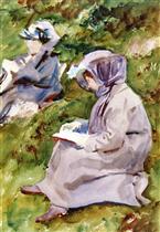 Two Ladies Reading (On the Simplon)