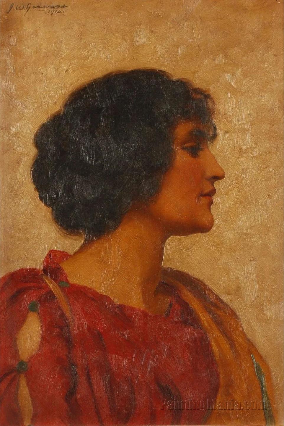 A Classical Beauty in Profile 1914