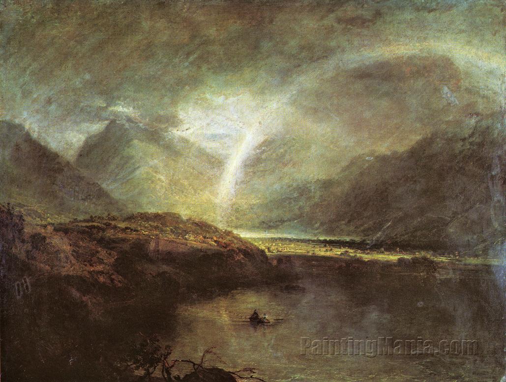 Buttermere Lake, with Park of Cromackwater, Cumberland, a Shower