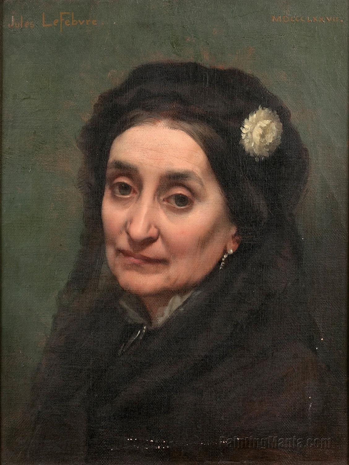 Portrait of a Woman with a Flower in Her Hair